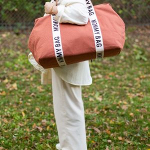 CHILDHOME | Terracotta - Sac à Langer Mommy Bag Signature Toile (A Précommander)