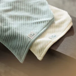 JOLLEIN | Sea Green/Ivory - Duo de Bavoirs Bandana Velvet Rib