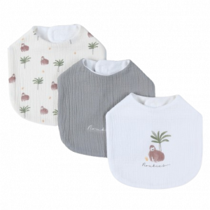 NOUKIE'S | Gorille - Set De 3 bavoirs