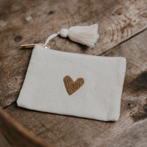 ZAKUW | Porte-Monnaie Love – Beige (A Précommander)