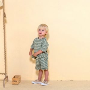 NIXNUT | Stripe Khaki - Short Lace