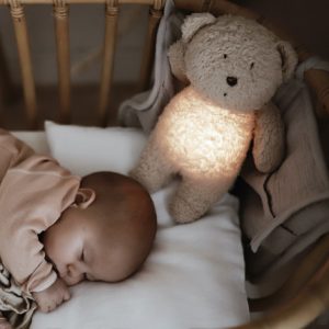 MOONIE | Cappuccino Natur - Peluche Veilleuse Musicale Ours
