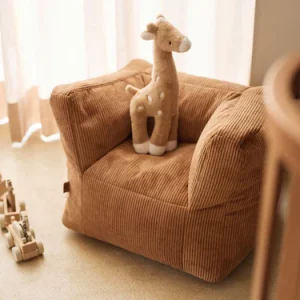 JOLLEIN | Caramel - Fauteuil Pouf Enfant Corduroy