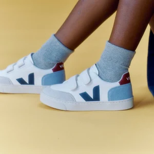 VEJA | V-12 Leather White Multico Steel