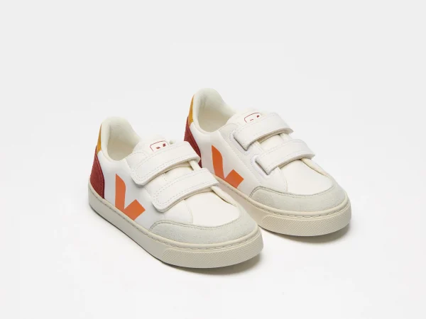 VEJA | V-12 Leather White Multico Rouille (A Précommander) – Image 3