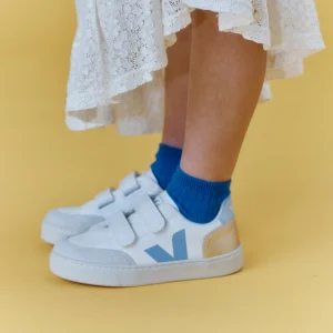 VEJA | V-12 Leather White Multico Olympe